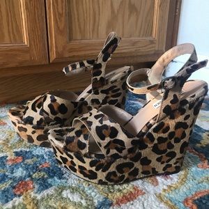 Steve Madden Leopard Print Wedges